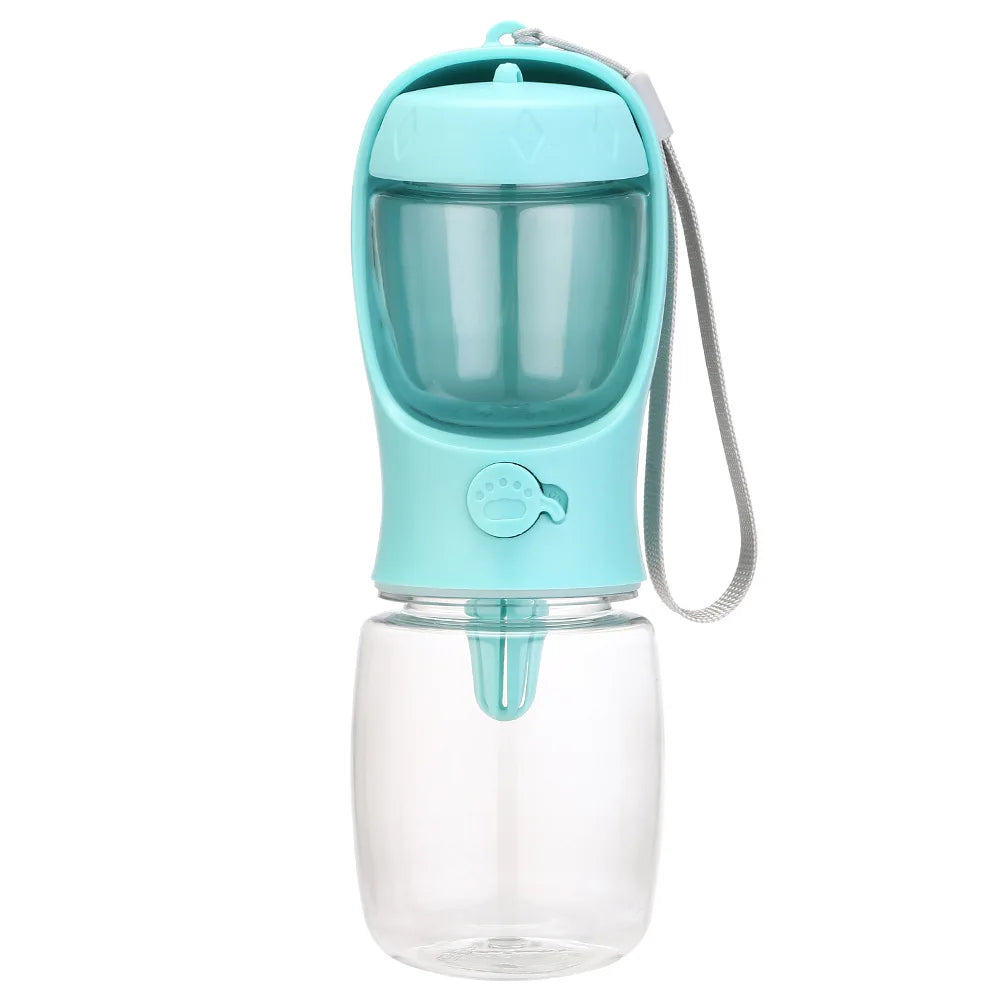 Water Bottle Portable with Food Dispenser
