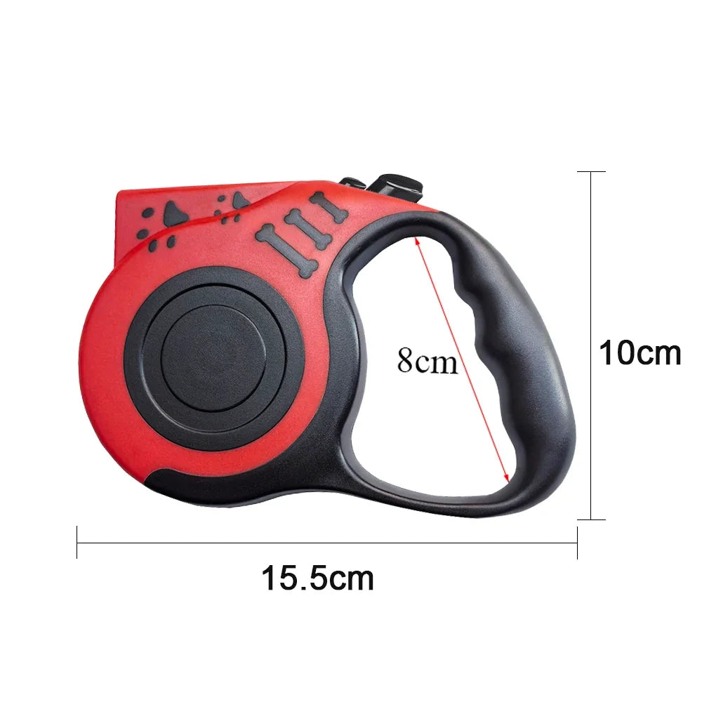 Automatic Retractable Dog Leash with Flashlight LED