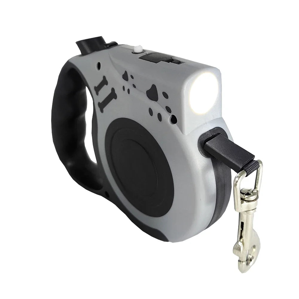 Automatic Retractable Dog Leash with Flashlight LED